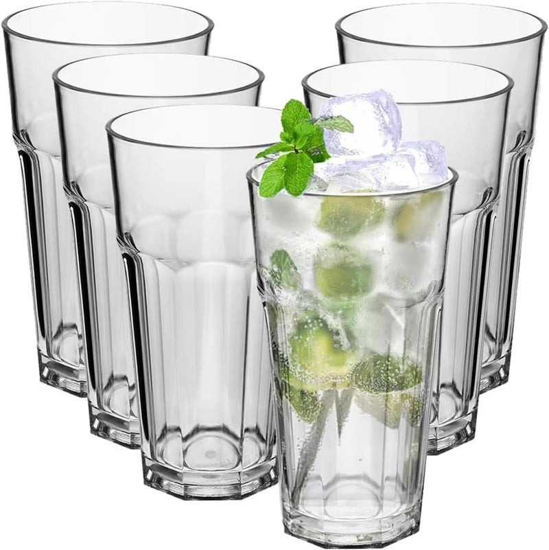 كويزين أرت كوب زجاجي قابل للتكديس من كوزين آرت، 345 مل، شفاف، 6 قطع - Image 1